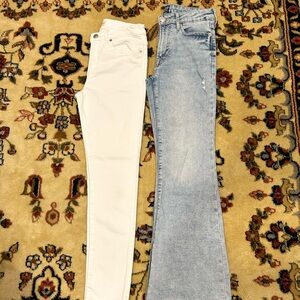 GAP & Crewcuts Kids 2 Pairs of Jeans in White and Light Blue